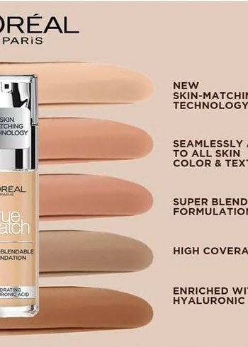 L'Oréal Paris Gerçekten Uyum Sağlayan Fondöten