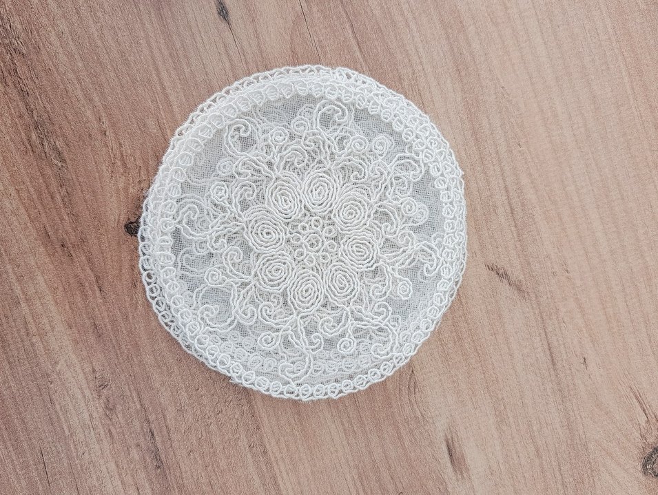 Beyaz Bohem Nakışlı Dantel Motif - Görsel 2