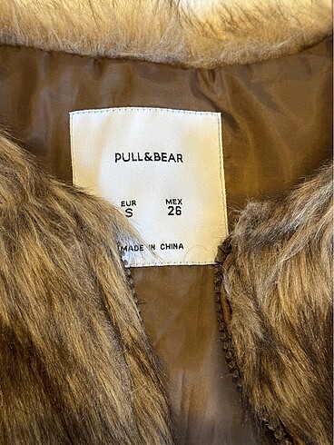 Pull and Bear Pull and bear suni kürk yelek