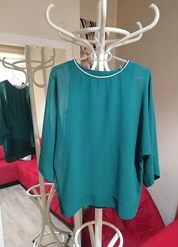 Promod Promod zümrüt yeşili bluz