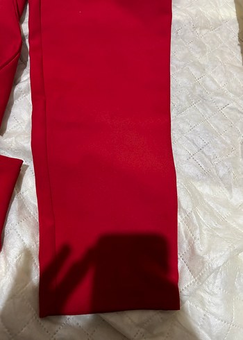 xs Beden Kırmızı Kadın Kumaş Pantolon Midi Boy