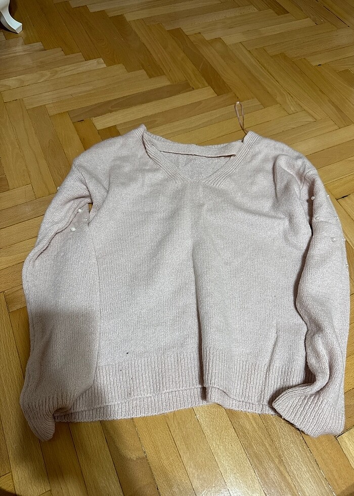 Toz pembe incili kazak - Görsel 2