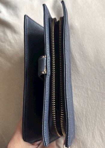 Klasik Lacivert Deri Tokalı Kadın Cüzdanı - Görsel 3