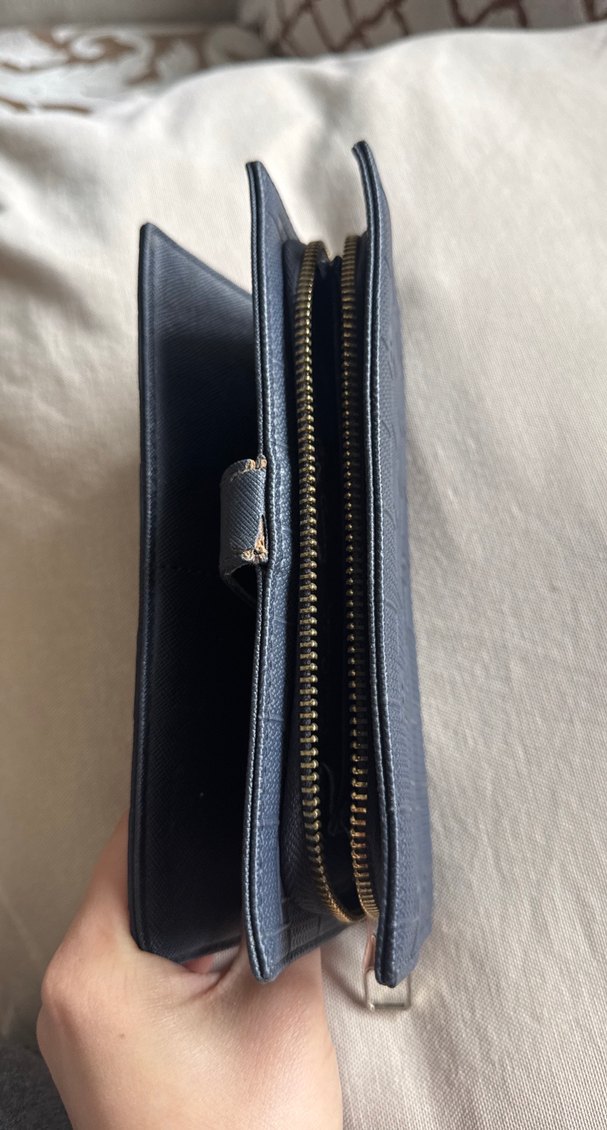 Klasik Lacivert Deri Tokalı Kadın Cüzdanı - Görsel 3