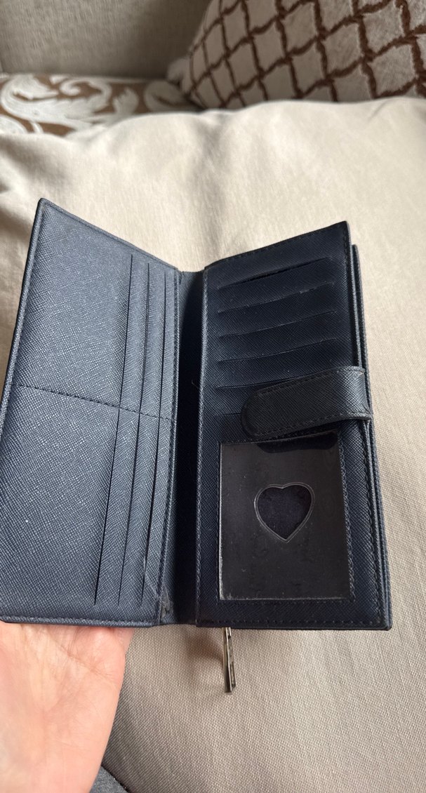 Klasik Lacivert Deri Tokalı Kadın Cüzdanı - Görsel 2