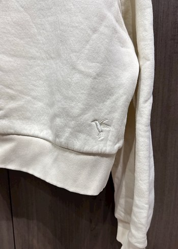 Kadın Gri Yüksek Yakalı Sweatshirt - Görsel 2