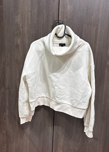 Kadın Gri Yüksek Yakalı Sweatshirt - Görsel 4