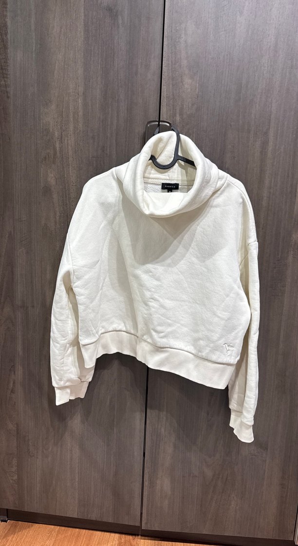 Kadın Gri Yüksek Yakalı Sweatshirt - Görsel 4