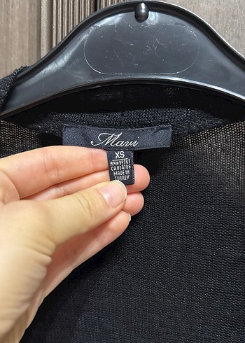 Siyah Uzun Kollu Kadın Hırka - Görsel 3