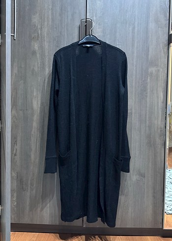 Siyah Uzun Kollu Kadın Hırka - Görsel 2