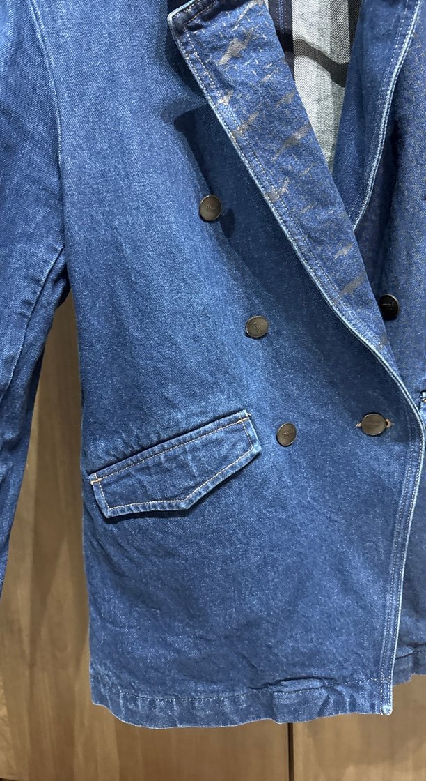 Mavi Düğmeli Kadın Denim Ceket - Görsel 5