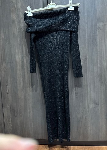 Uzun Triko Kadın Elbise Gri - Görsel 7