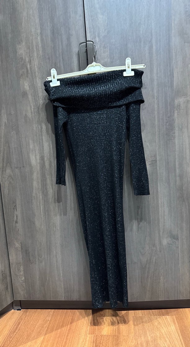 Uzun Triko Kadın Elbise Gri - Görsel 4