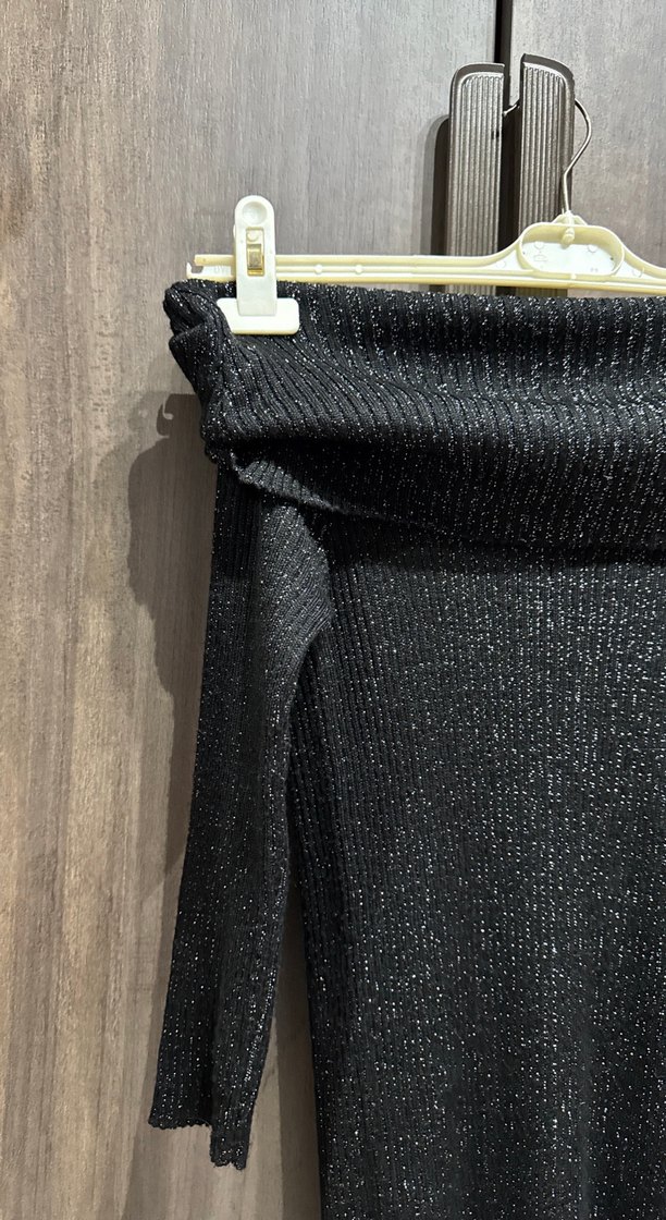 Uzun Triko Kadın Elbise Gri - Görsel 5