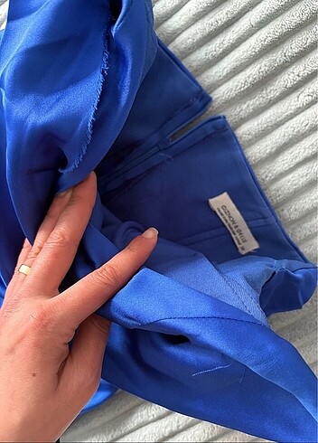 Saten saks mavisi abiye - Görsel 5