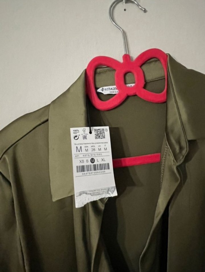 Uzun Kollu Haki Kadın Elbise - Görsel 2