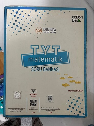 ÜÇDÖRTBEŞ YAYINLARI TYT(MATEMATİK,FİZİK)AYT(MATEMATİK,FİZİK)