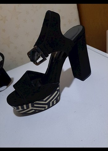 Siyah Zebra Desenli Platform Topuklu Kadın Ayakkabı - Görsel 15