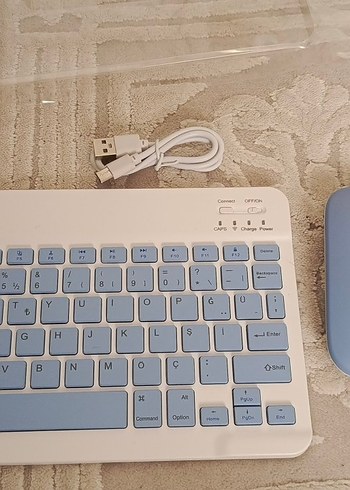 Mavi Hafif Klavye ve Fare Seti - Görsel 7