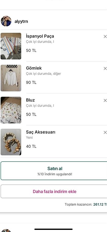 210 tl ürün