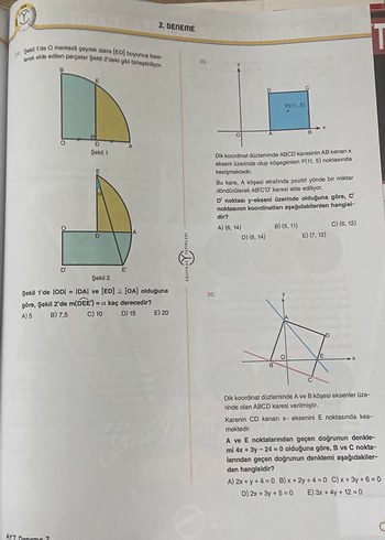 Beden Orijinal Matematik 12'li Deneme Sınavı AYT