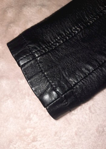 Siyah Deri Biker Ceket - Görsel 5