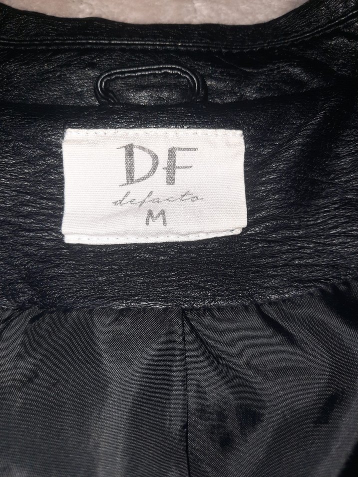 Siyah Deri Biker Ceket - Görsel 3