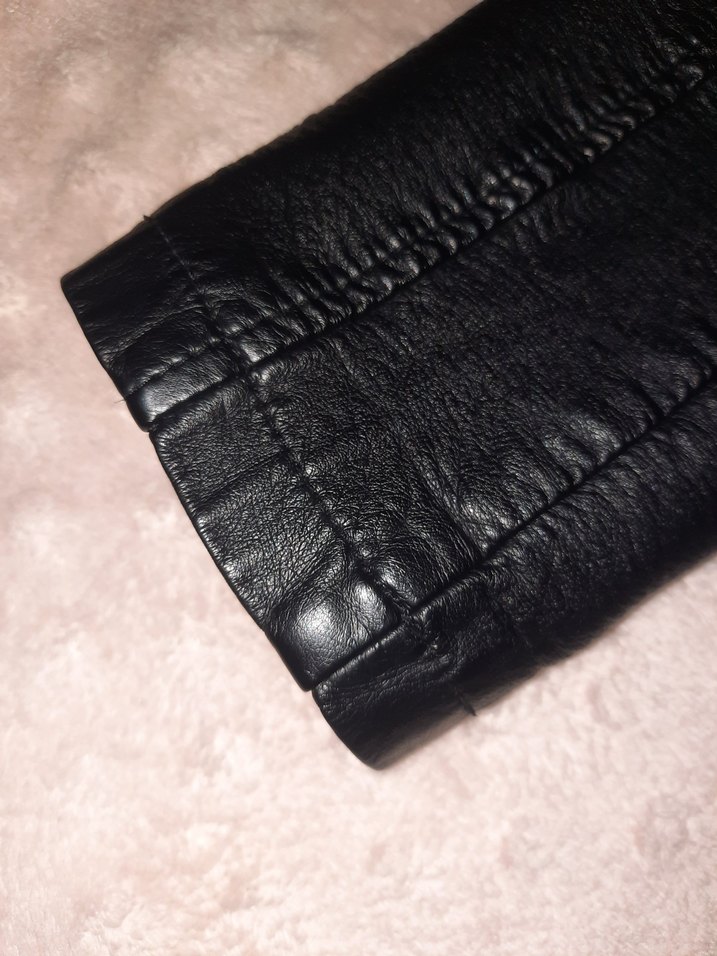 Siyah Deri Biker Ceket - Görsel 5