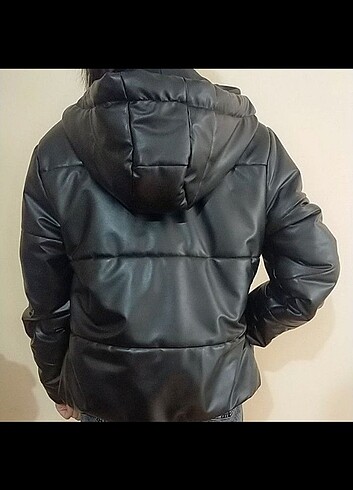 1 kere giyildi defosuz defacto deri mont - Görsel 5