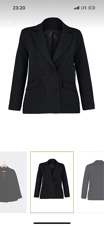 Trendyolmilla siyah astarlı blazer ceket - Görsel 2