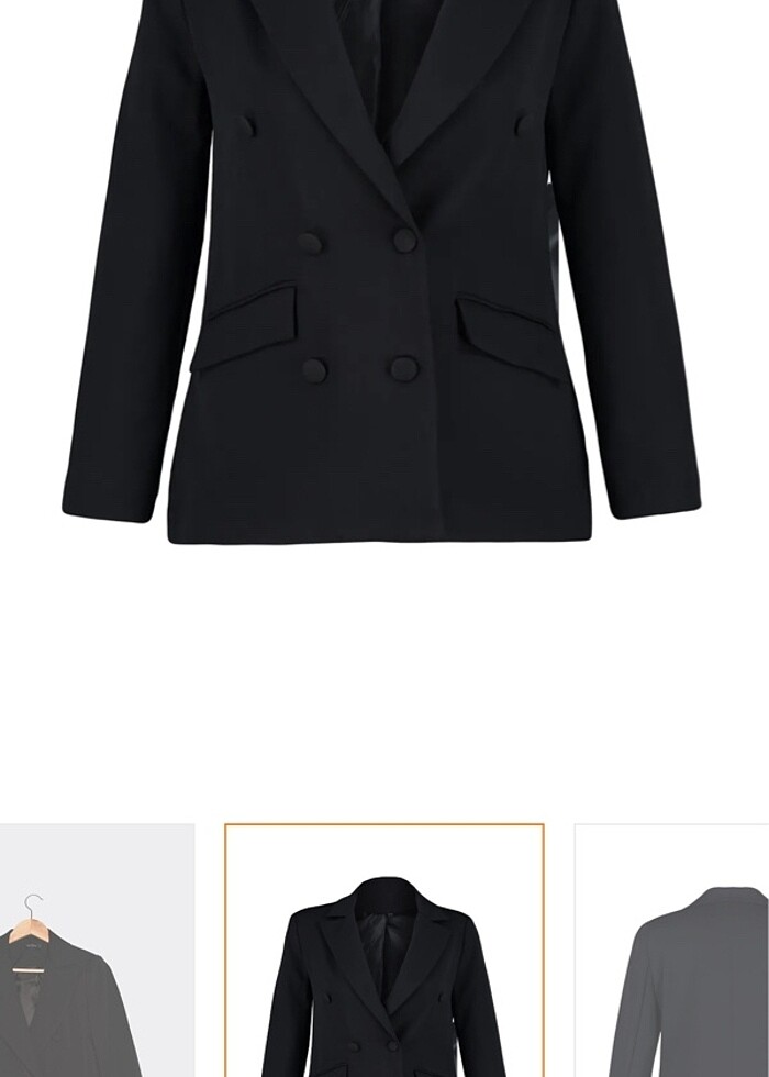 Trendyolmilla siyah astarlı blazer ceket - Görsel 2