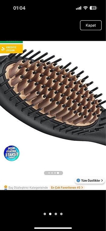 Arzum süperstar saç düzleştirici tarak - Görsel 2