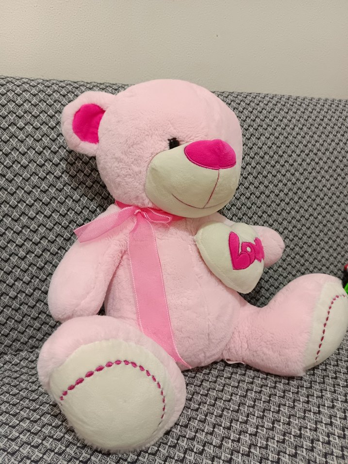 Pembe Peluş Ayıcık Oyuncak - Görsel 5