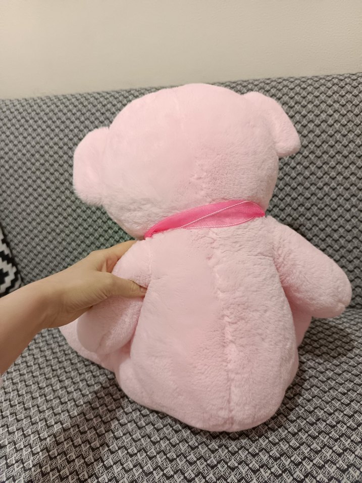 Pembe Peluş Ayıcık Oyuncak - Görsel 4