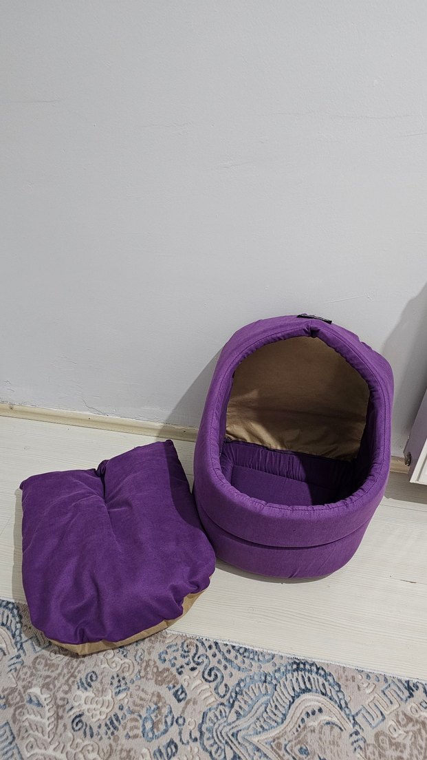 PetQuatro Minderli Mor Kedi Yatağı - Görsel 3
