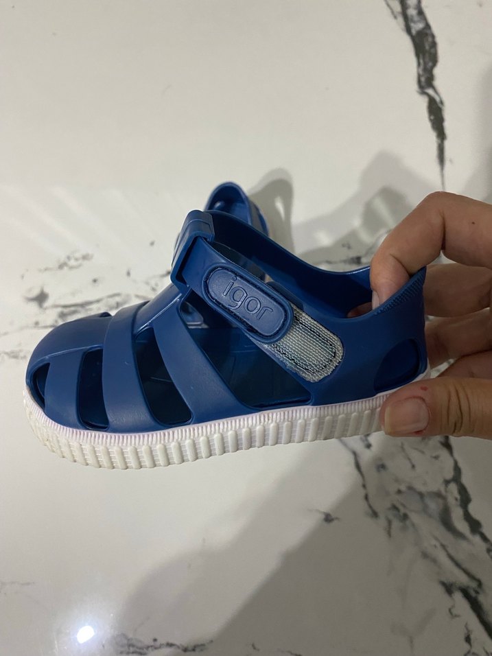 Mavi Erkek Çocuk Cırtlı Terlik igor - Görsel 3