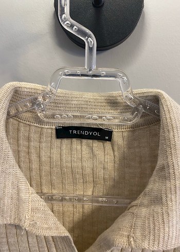 Bej Uzun Kollu Triko Kadın Elbise - Görsel 3