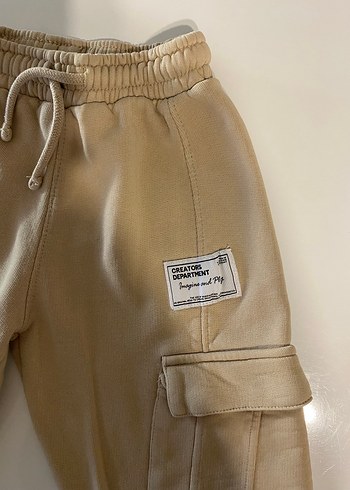 Bej Erkek Çocuk Rahat Kesim Eşofman Altı - Görsel 2