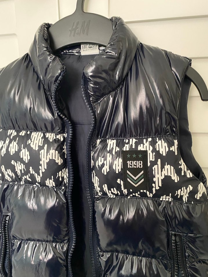 Erkek Çocuk lacivert Desenli Fermuarlı Yelek - Görsel 2