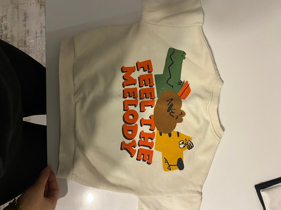 Beyaz Erkek Çocuk Baskılı Sweatshirt - Görsel 4