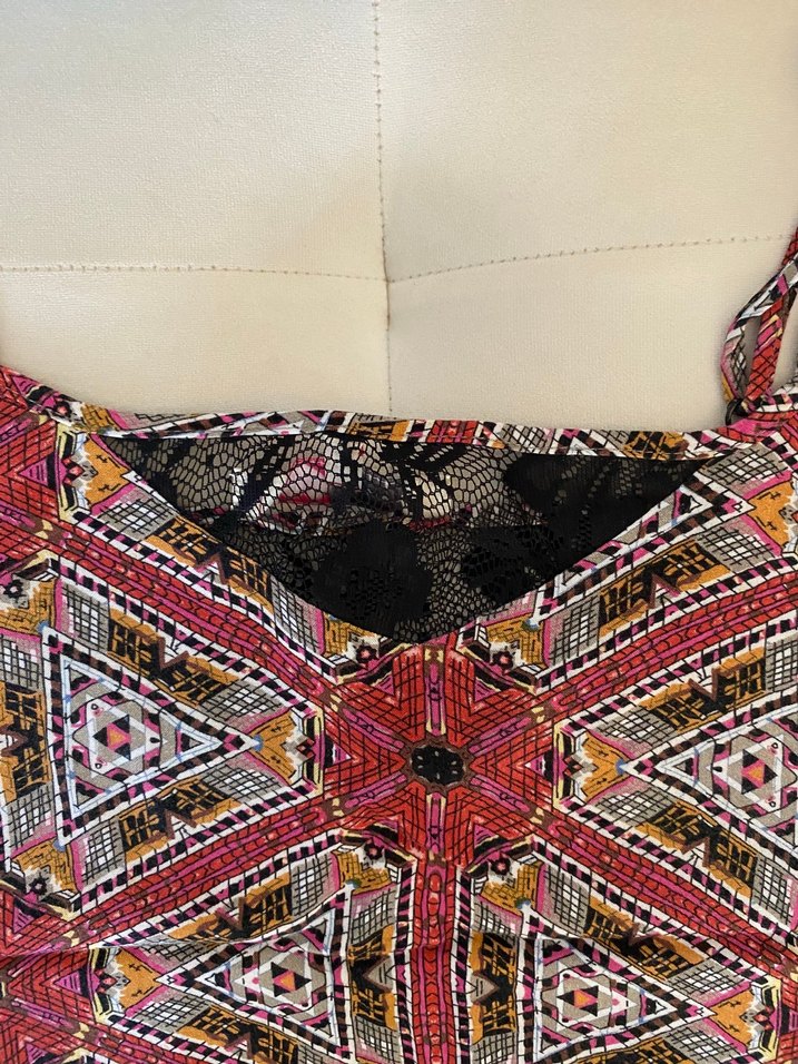 V Yaka Dantel Detaylı Bohem Kadın Atlet - Görsel 2