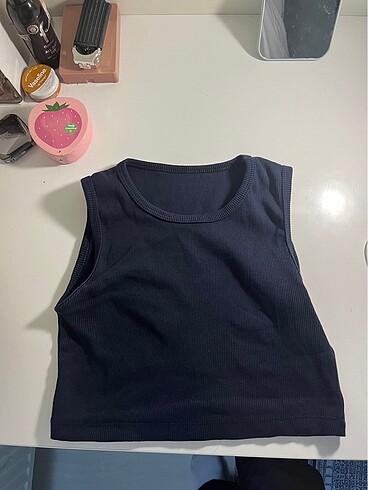 şacivert crop üst