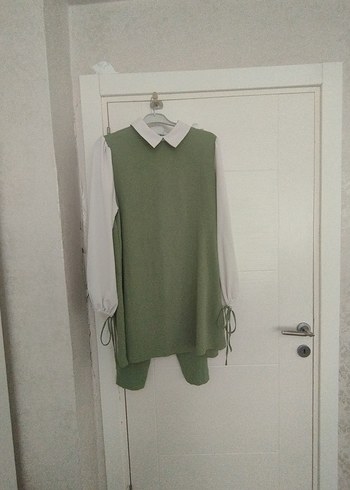 Yeşil Triko Midi Tunik