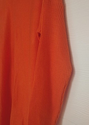 Turuncu Kadın Uzun Triko Elbise - Görsel 4