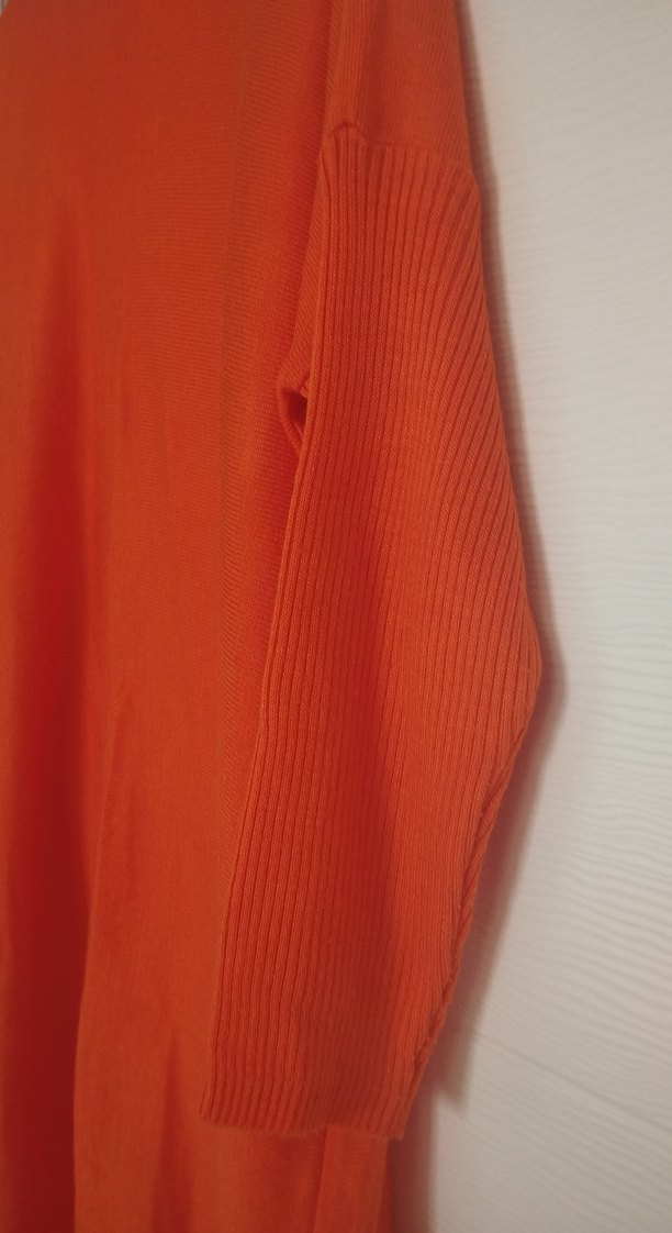 Turuncu Kadın Uzun Triko Elbise - Görsel 4