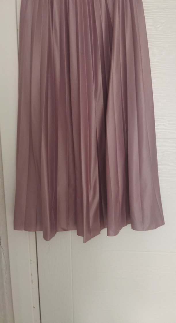 Kadın Pastel Renk Pilili Uzun Etek - Görsel 2