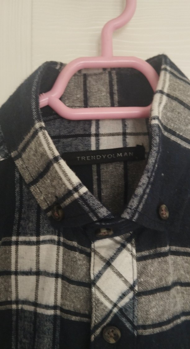 Gri Kareli Uzun Kollu Erkek Gömlek - Görsel 3