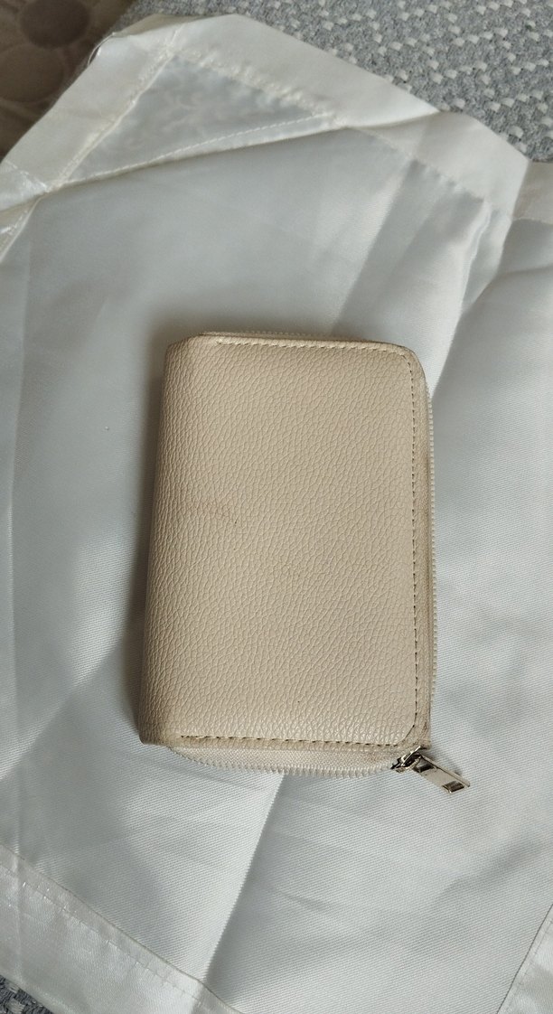 Bej Deri Kadın Clutch Cüzdan - Görsel 2