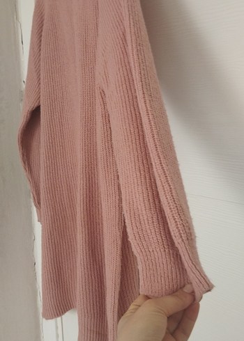 Uzun Bej Boğazlı Triko Kadın Kazak - Görsel 3