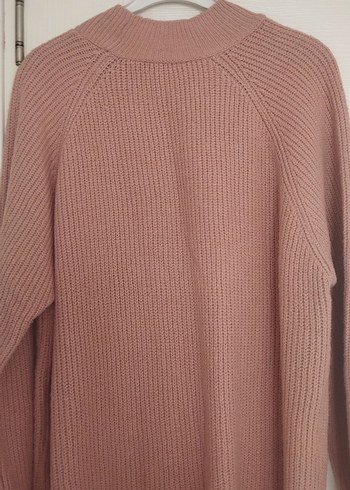 Uzun Bej Boğazlı Triko Kadın Kazak - Görsel 2